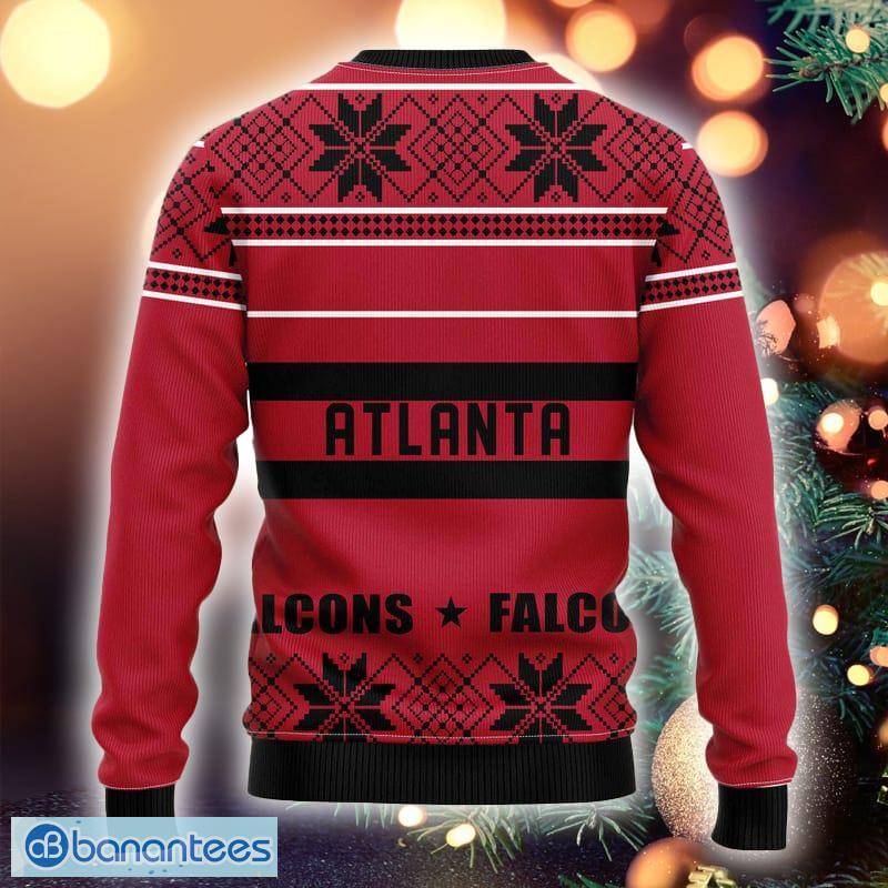 Atlanta Falcons Christmas Pattern Ugly Christmas Sweater Design AOP Gift  For Fans