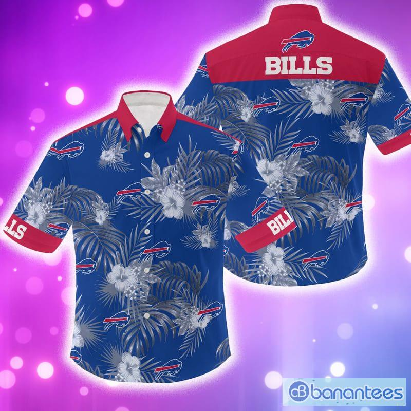 Nfl Buffalo Bills Floral Button Up Summer Hawaiian Shirt And