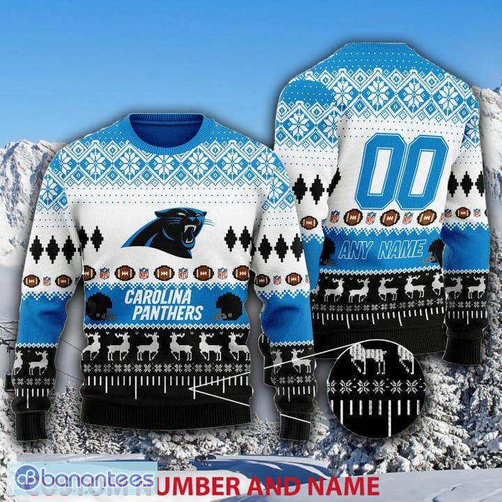 NFL Carolina Panthers Logo Ideas Ugly Christmas Sweater For Men And Women -  YesItCustom