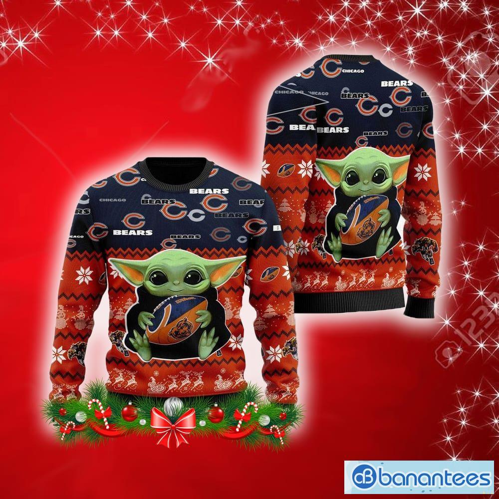 Chicago Bears Baby Yoda Star Wars American Ugly Christmas Sweater