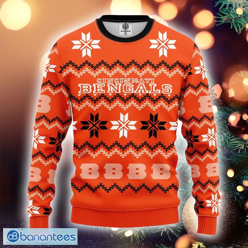 Cincinnati Bengals Light Up Ugly Sweater - Orange/Black