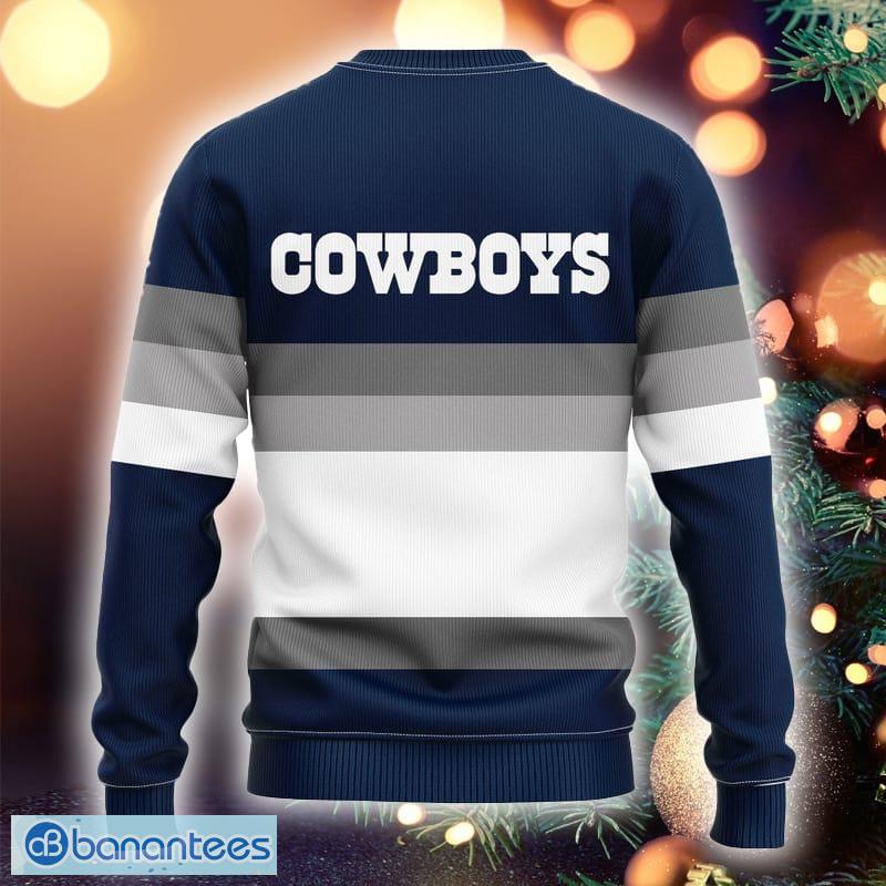 Cowboys Football Team White Ugly Christmas Sweater - Dallas