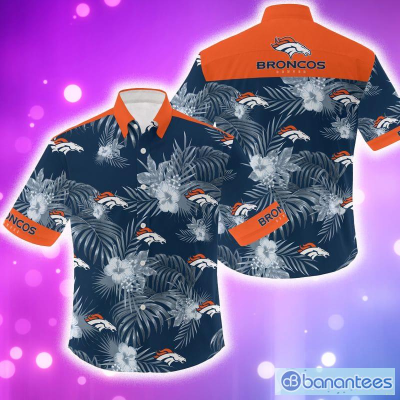 NFL Denver Broncos 3D Flowers Leaf Hawaiian Shirt Summer Hot Gift For Fans  - Banantees