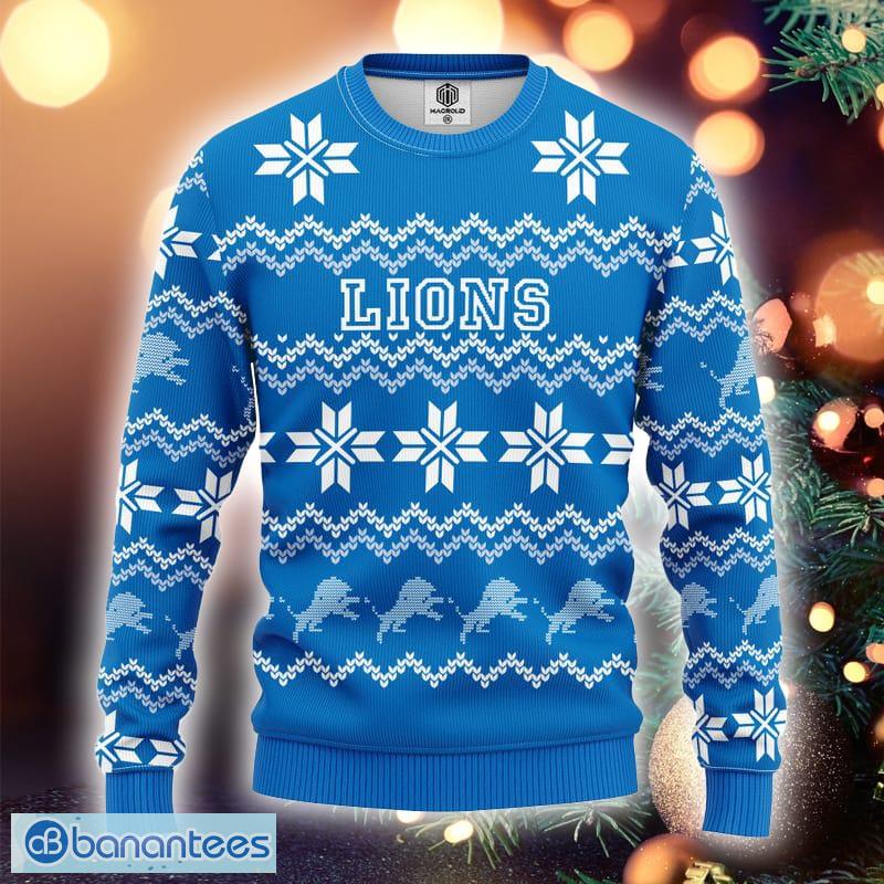 NFL Detroit Lions Christmas 3D Pullover Ugly Sweater For Winter