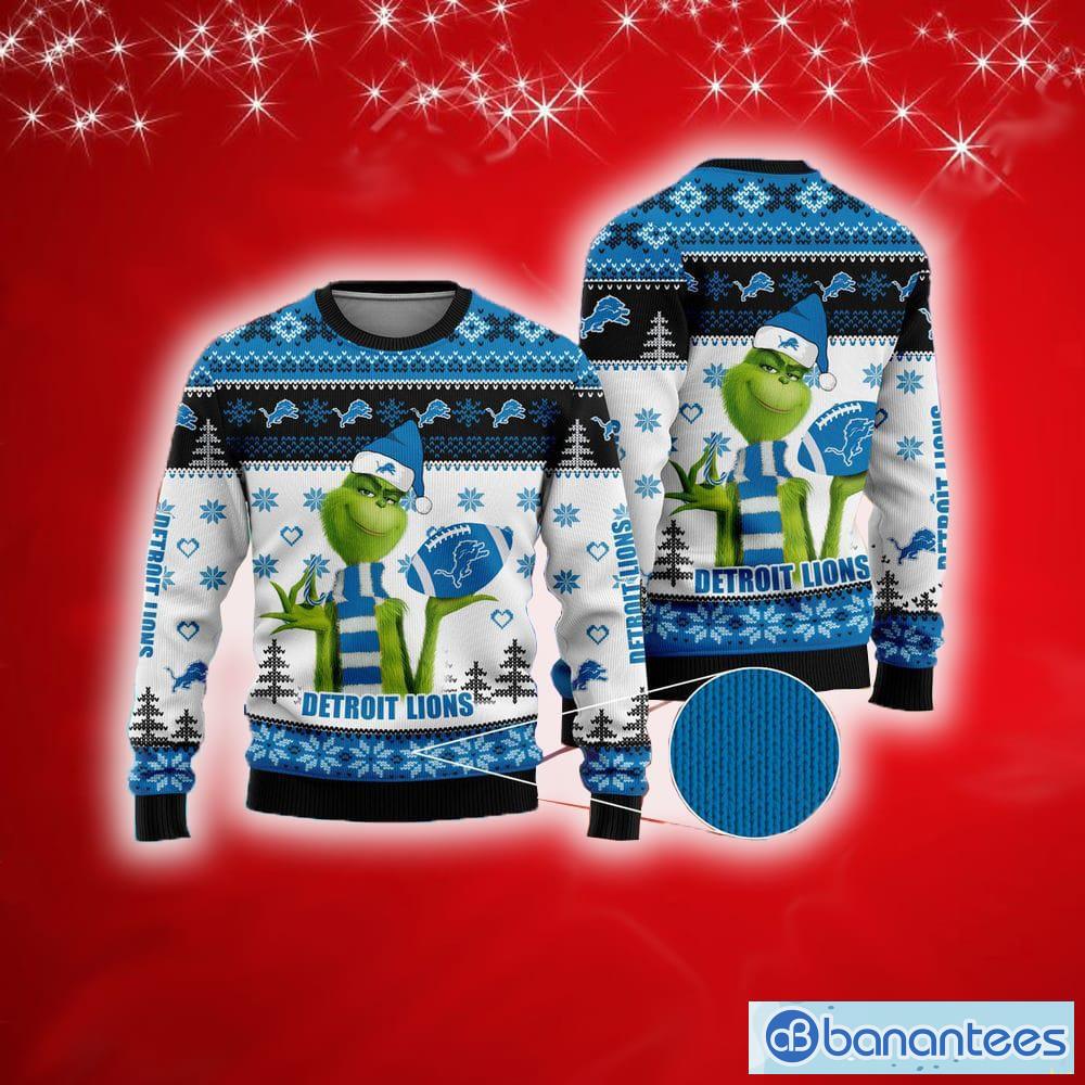 NFL Detroit Lions The Grinch New Ugly Christmas Sweater For Men And Women Gift Fans - NFL Detroit Lions The Grinch New Ugly Christmas Sweater For Men And Women Gift Fans