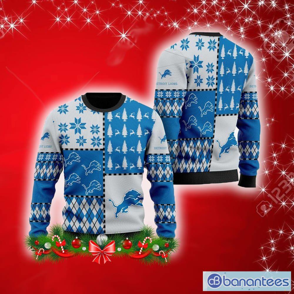 NFL Detroit Lions Tree and Flower New Ugly Christmas Sweater For Men And  Women Gift Fans - Banantees