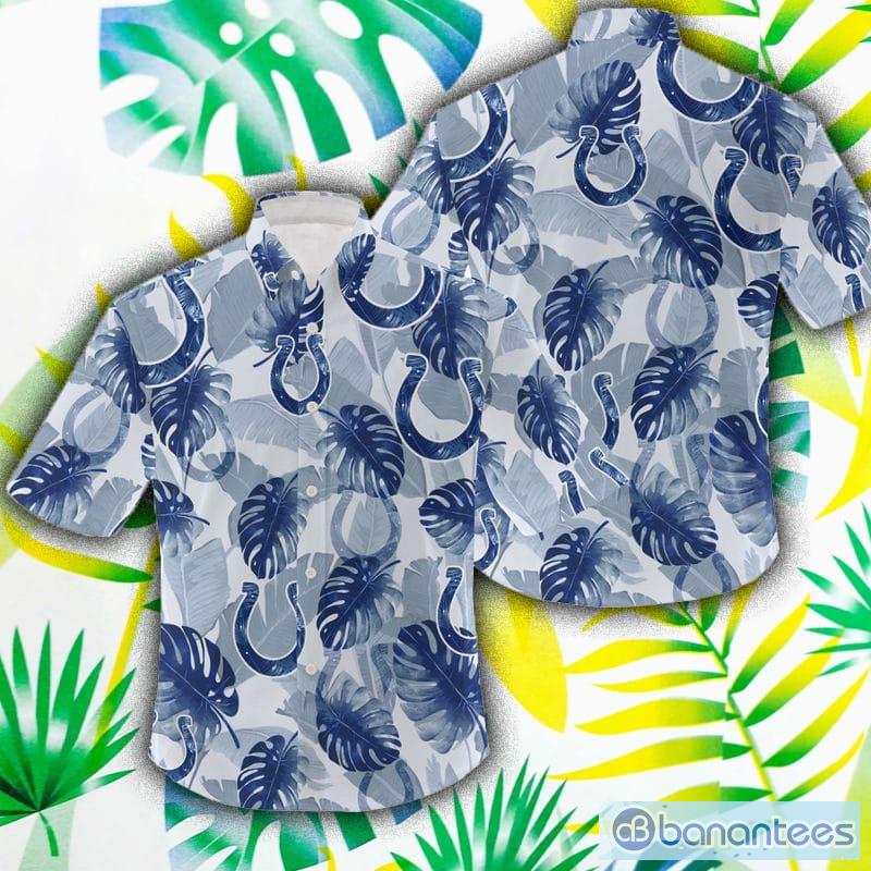 NFL Indianapolis Colts Skull Leaf Halloween Fans Hawaiian Shirt