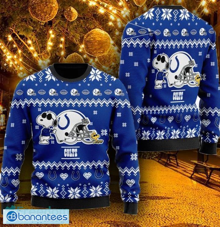 NFL Indianapolis Colts Snoopy Ugly Christmas Sweater Design Sweatshirt For Fans Gift - NFL Indianapolis Colts Snoopy Ugly Christmas Sweater Design Sweatshirt For Fans Gift