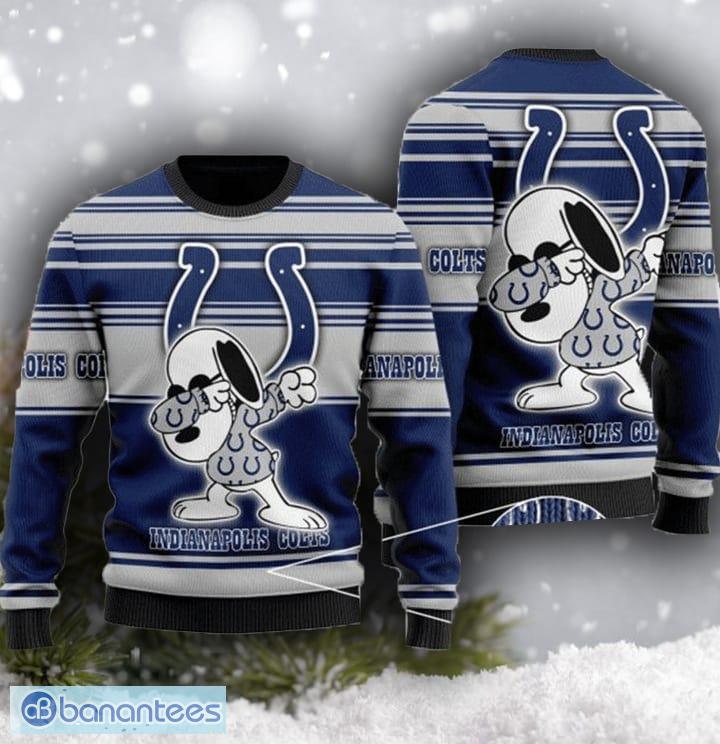 NFL Indianapolis Colts Snoopy Ugly Christmas Sweater V2 Design Sweatshirt For Fans Gift - NFL Indianapolis Colts Snoopy Ugly Christmas Sweater V2 Design Sweatshirt For Fans Gift