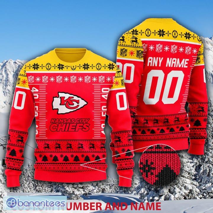 NFL Kansas City Chiefs Custom Name Number Ugly Christmas Sweater V3 - NFL Kansas City Chiefs Custom Name Number Ugly Christmas Sweater V3 NFL Kansas City Chiefs Custom Name Number Ugly Christmas Sweater V3 - NFL Kansas City Chiefs Custom Name Number Ugly Christmas Sweater V3