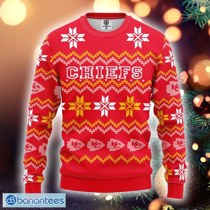 Custom Name And Number NFL Kansas City Chiefs Christmas Sweater Gift For  Fans - Banantees