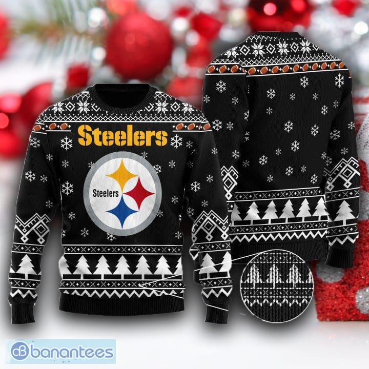 NFL Pittsburgh Steelers Black White Ugly Christmas Sweater Design Sweatshirt For Fans Gift - NFL Pittsburgh Steelers Black White Ugly Christmas Sweater Design Sweatshirt For Fans Gift NFL Pittsburgh Steelers Black White Ugly Christmas Sweater Design Sweatshirt For Fans Gift - NFL Pittsburgh Steelers Black White Ugly Christmas Sweater Design Sweatshirt For Fans Gift