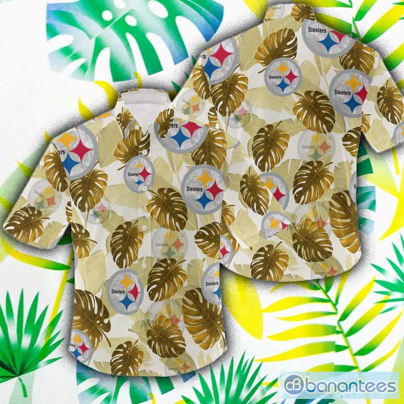 Steelers Hawaiian Shirt Steelers Button Shirt Summer Gift 3D Flower Printed  For Fans - Banantees