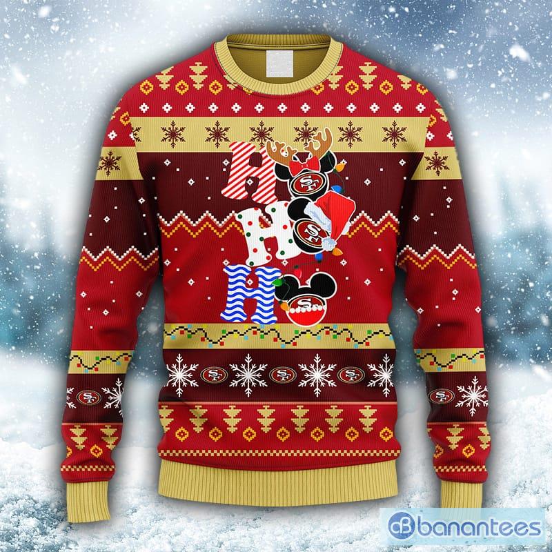 San Francisco 49ers Mickey And Friends Christmas Sweater Ugly