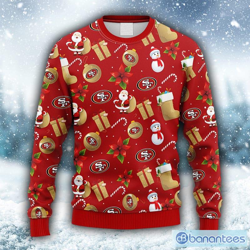 3D Print San Francisco 49ers Sweater NFL Football Fans Ugly Christmas  Sweater Christmas Gift For Men And Women