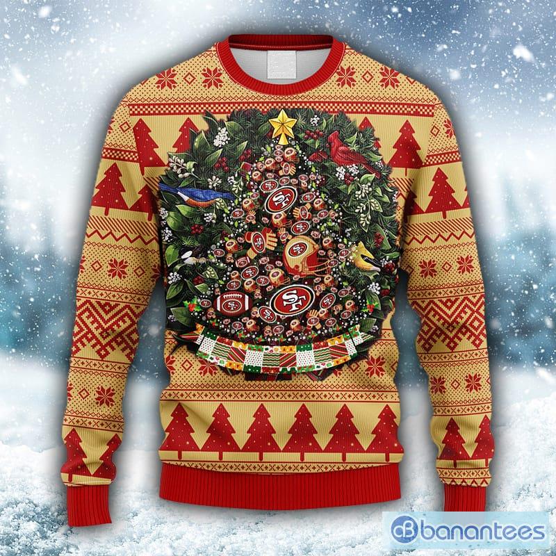 NFL San Francisco 49ers Tree Ball Christmas Ugly 3D Sweater For