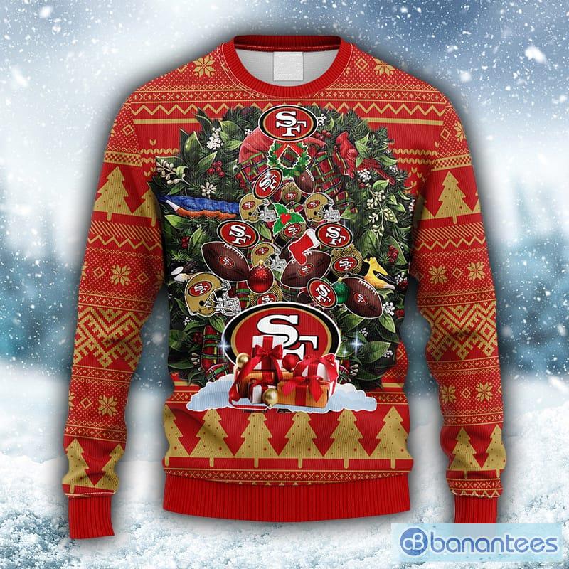 NFL San Francisco 49ers Christmas 3D Snowplow Ugly Sweater For