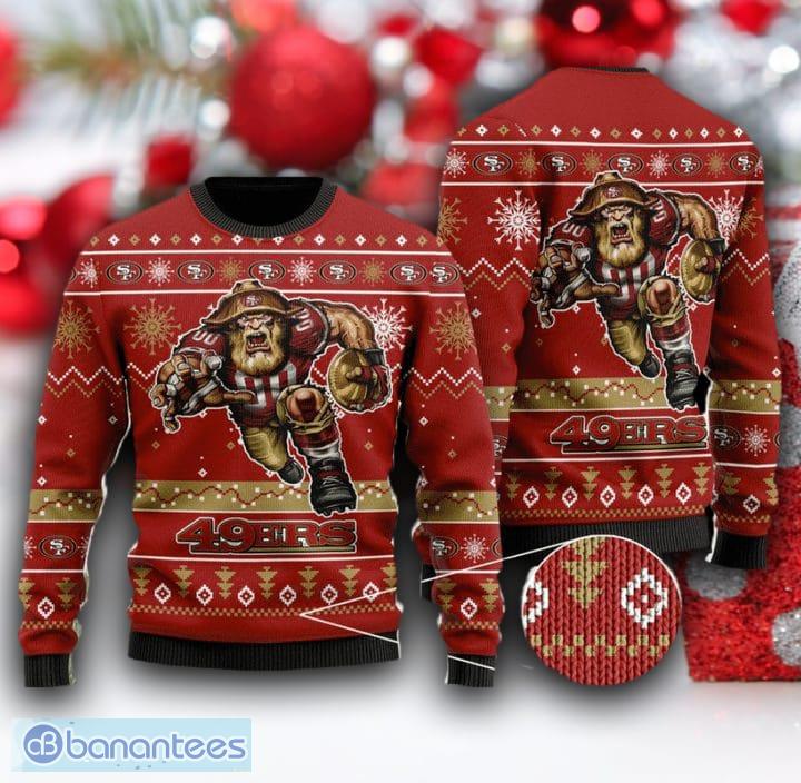 San Francisco 49ers Christmas Reindeer Pattern Ugly Sweater For Men Women -  Banantees