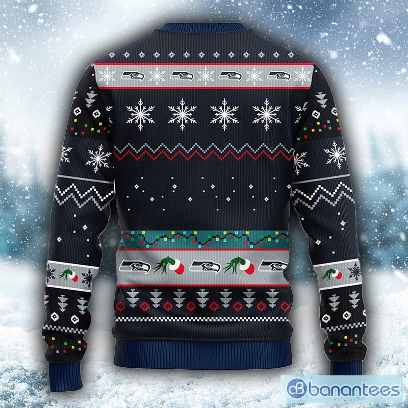 Grinch Seattle Seahawks 3D Ugly Christmas Sweater