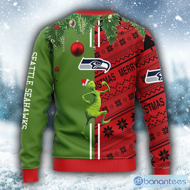 Seattle Seahawks Ugly Christmas Xmas Sweater Needle Gift Mens Women