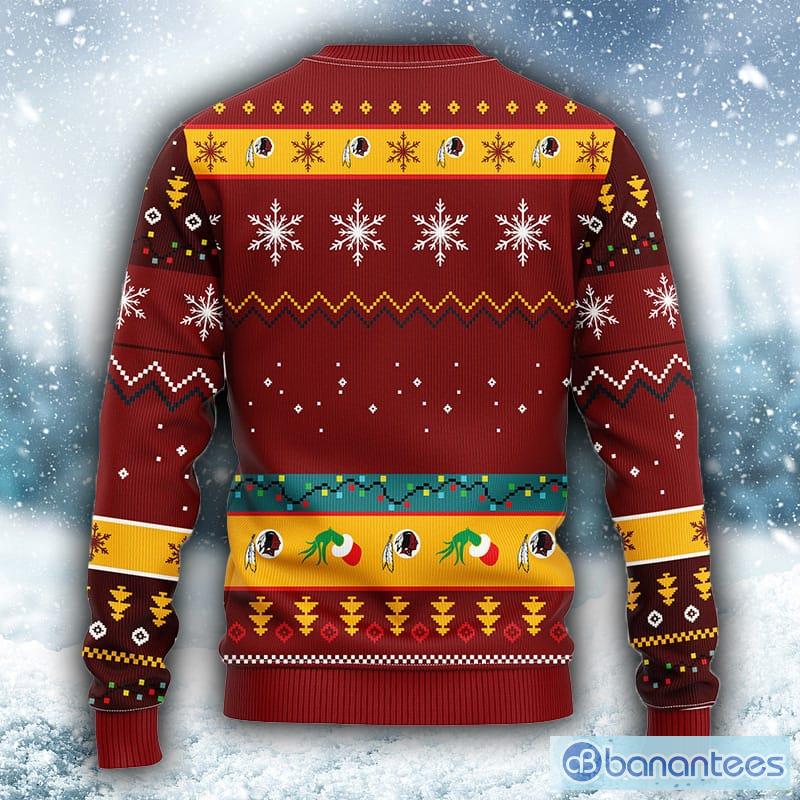 Men And Women Christmas Gift NFL Washington Redskins Logo With Funny Grinch  3D Ugly Christmas Sweater For Fans - Banantees