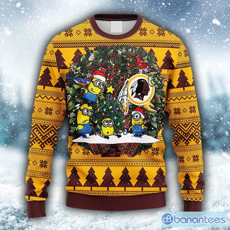 NFL Washington Redskins Minion Christmas Ugly 3D Sweater For Men