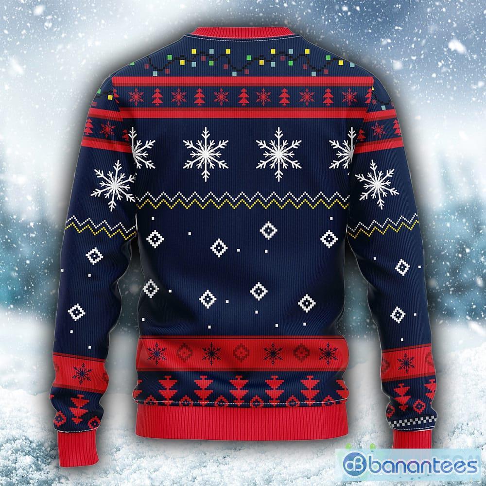 Carolina Panthers Christmas Forrest Pattern Ugly Christmas Sweater