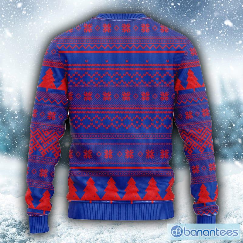 New York Giants Basic Pattern Ugly Christmas Sweater - Banantees