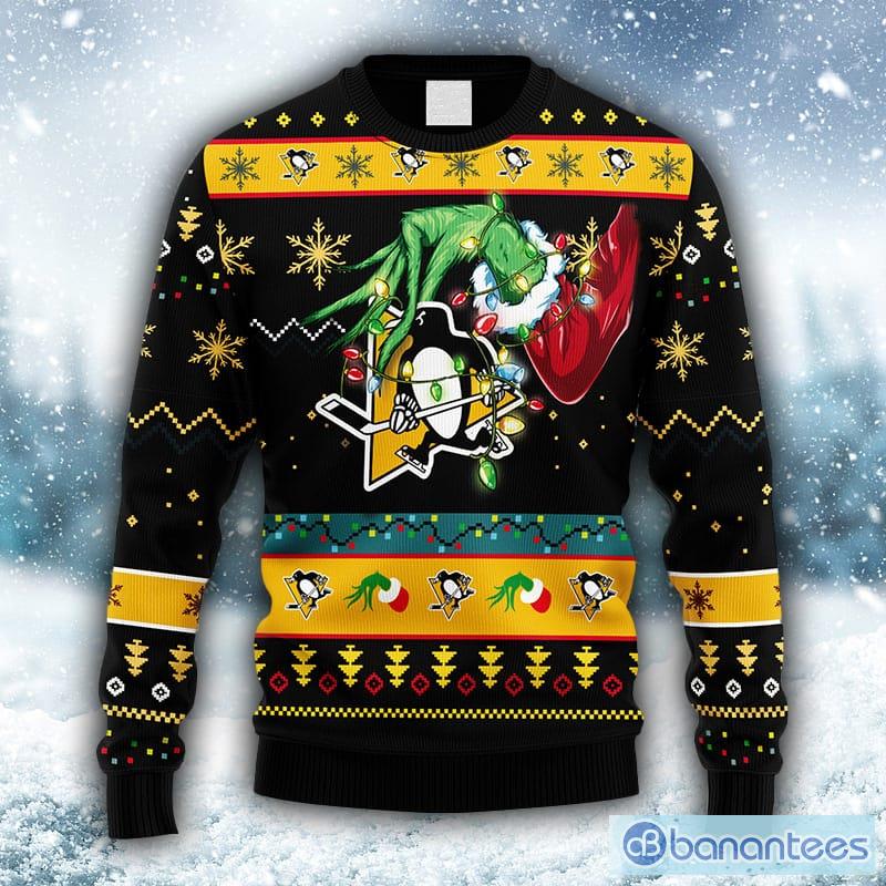 NHL Pittsburgh Penguins Grinch Hug Christmas Ugly 3D Sweater For Men And  Women Gift Ugly Christmas - Banantees