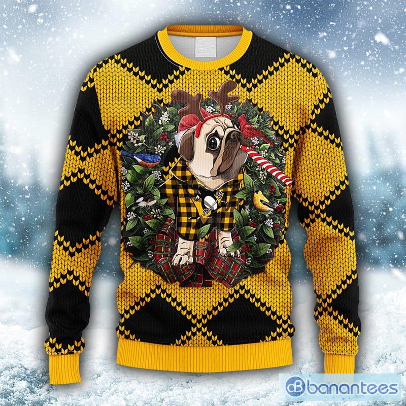 NHL Pittsburgh Penguins Pub Dog Christmas Ugly 3D Sweater For Men And Women  Gift Ugly Christmas - Banantees