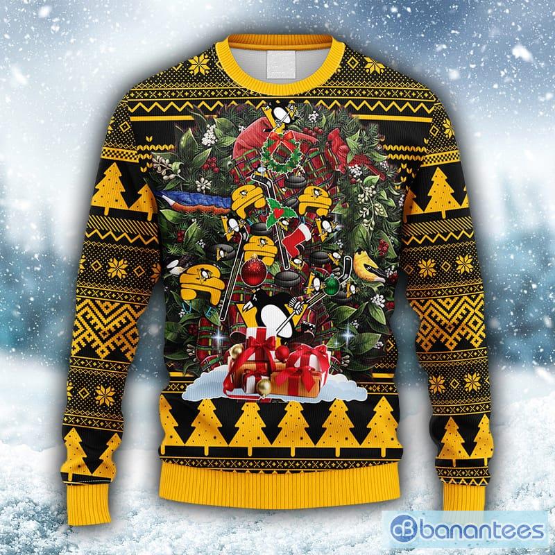 Men's Black Pittsburgh Penguins Ugly Pullover Sweater
