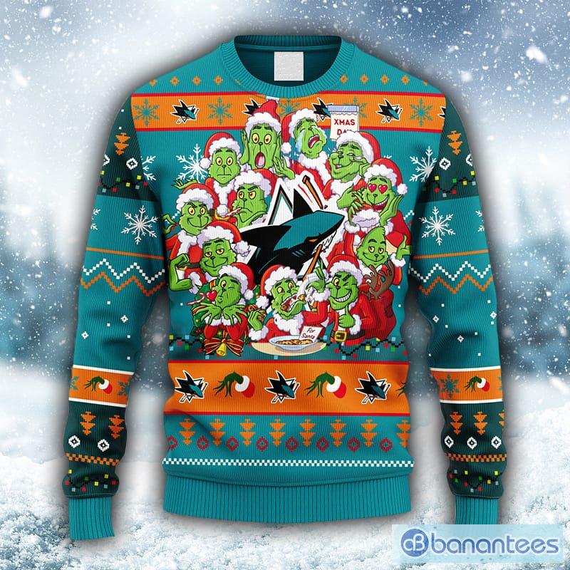 San Jose Sharks 12 Grinch Xmas Day Ugly Sweater Gift For Christmas