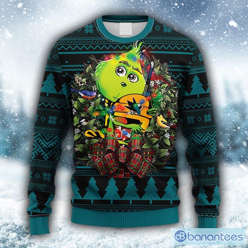 NHL San Jose Sharks 12 Grinch Xmas Day Christmas Ugly 3D Sweater For Men  And Women Gift Ugly Christmas - Banantees