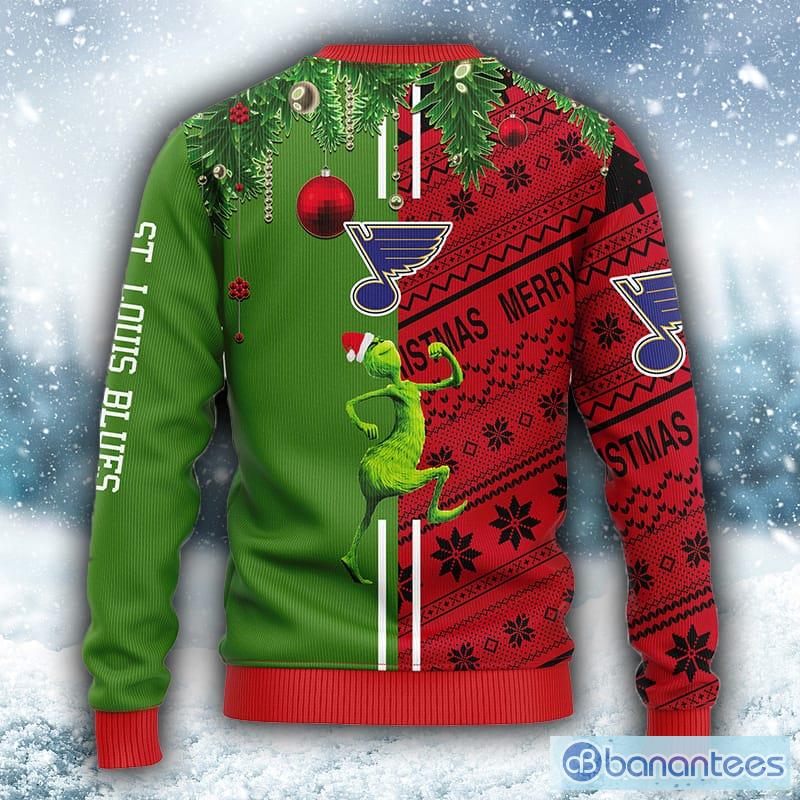 NHL St. Louis Blues Grinch Christmas Ugly 3D Sweater For Men And Women Gift  Ugly Christmas - Banantees