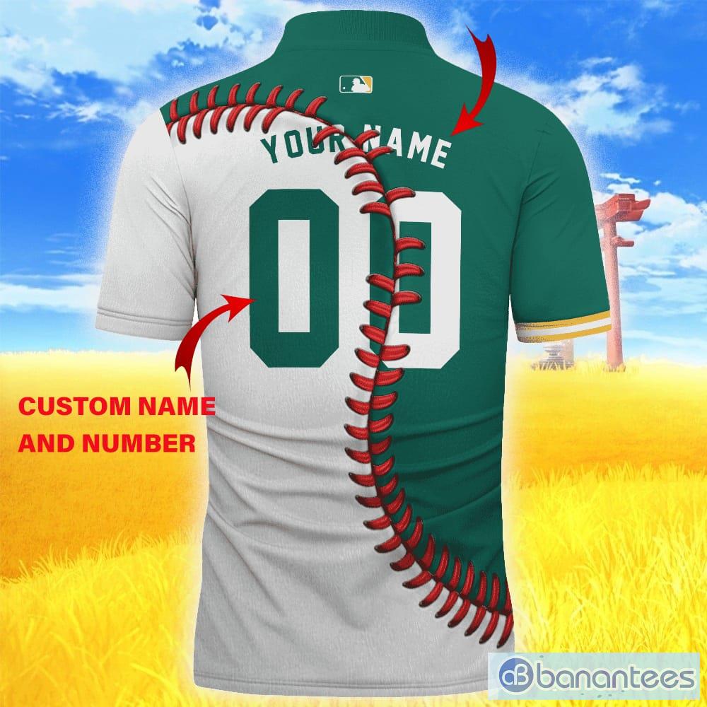 Oakland Athletics MLB Custom Number And Name 3D Polo Shirt Gift