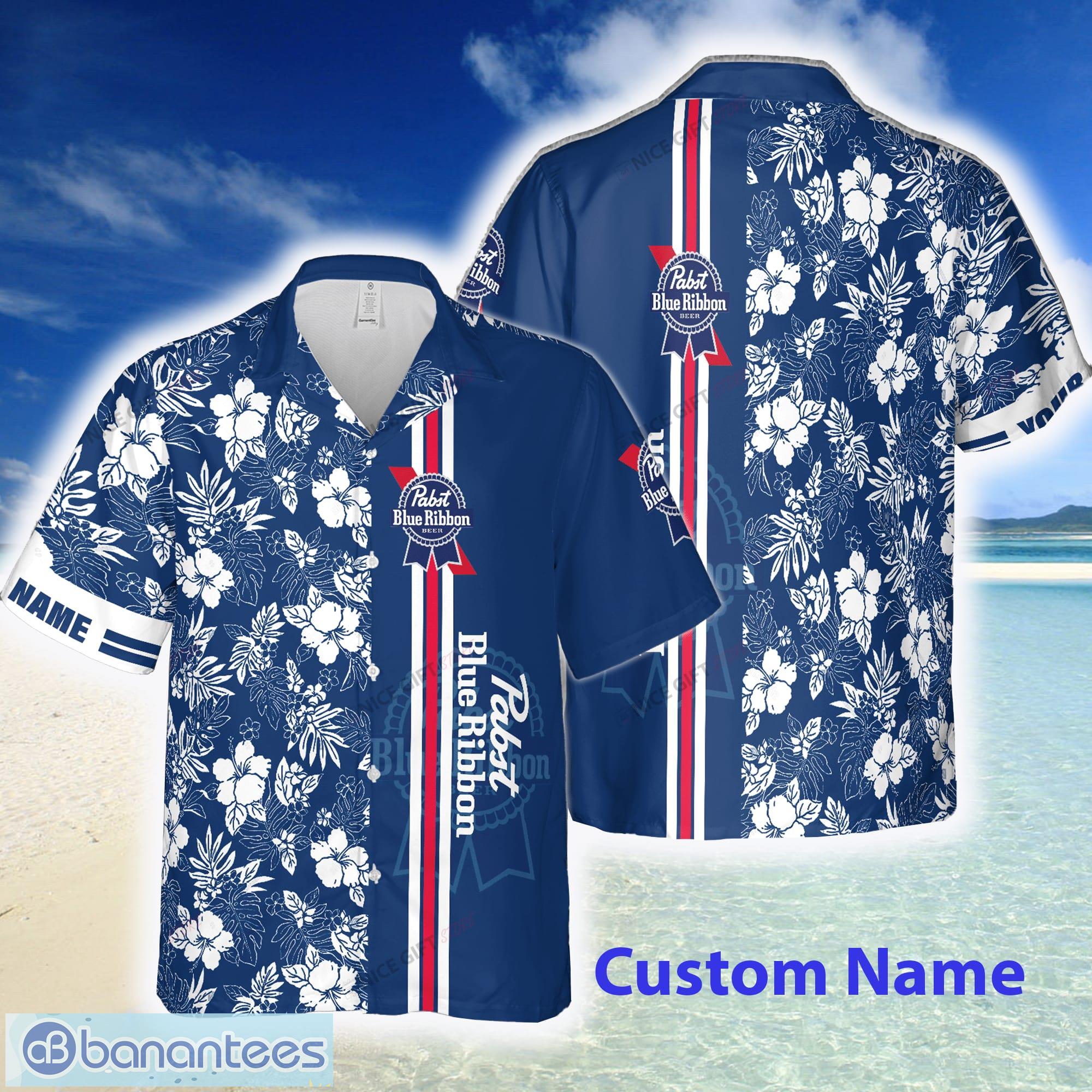 Pabst Blue Ribbon Hawaiian Shirt Beer Gift For Beach Trip