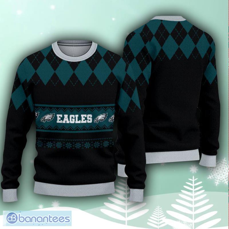 Philadelphia Eagles Christmas Caro Pattern Ugly Sweater For Men Women -  Banantees