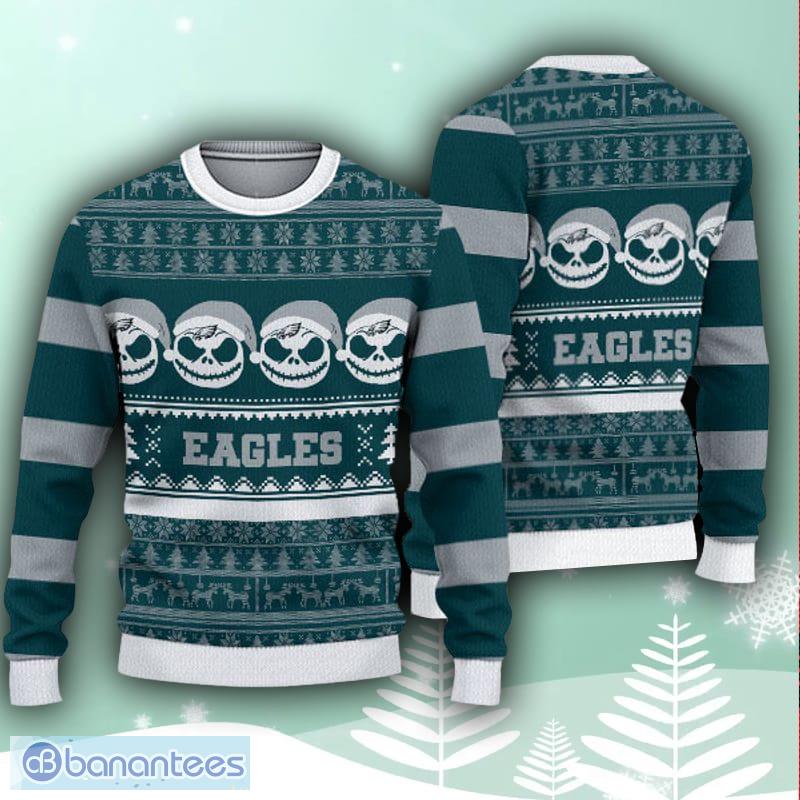Philadelphia Eagles Christmas Reindeer Pattern Ugly Sweater For