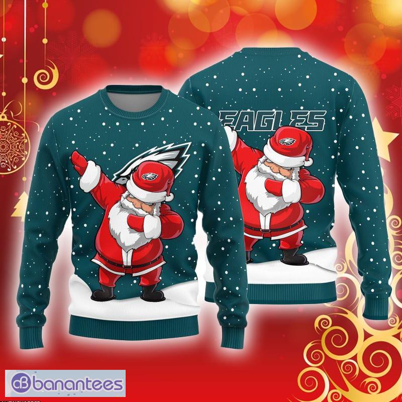 Philadelphia Eagles Dab Santa Ugly Christmas Sweater - Banantees