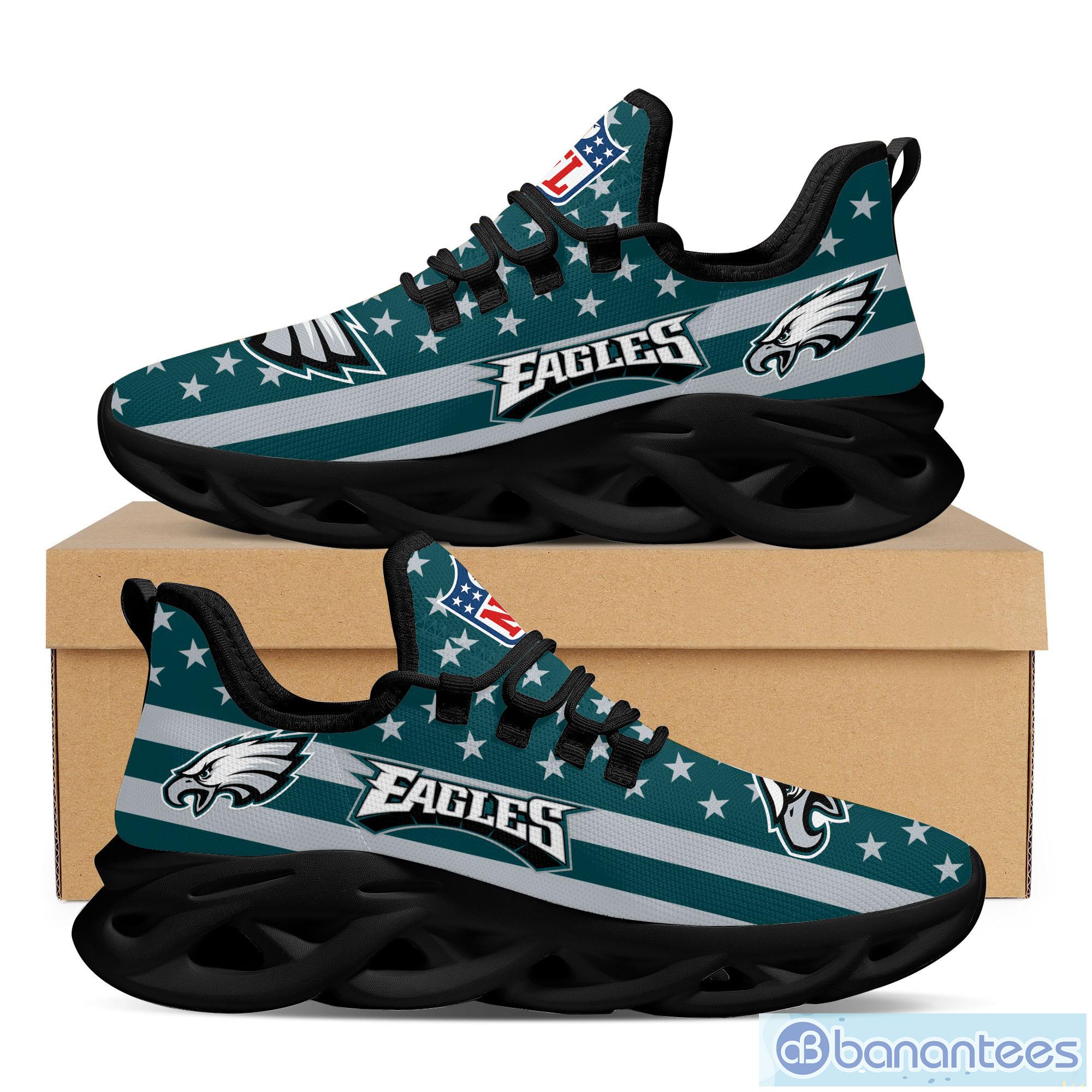 Philadelphia Eagles Logo Curve Line Running Sneaker Max Soul Shoes