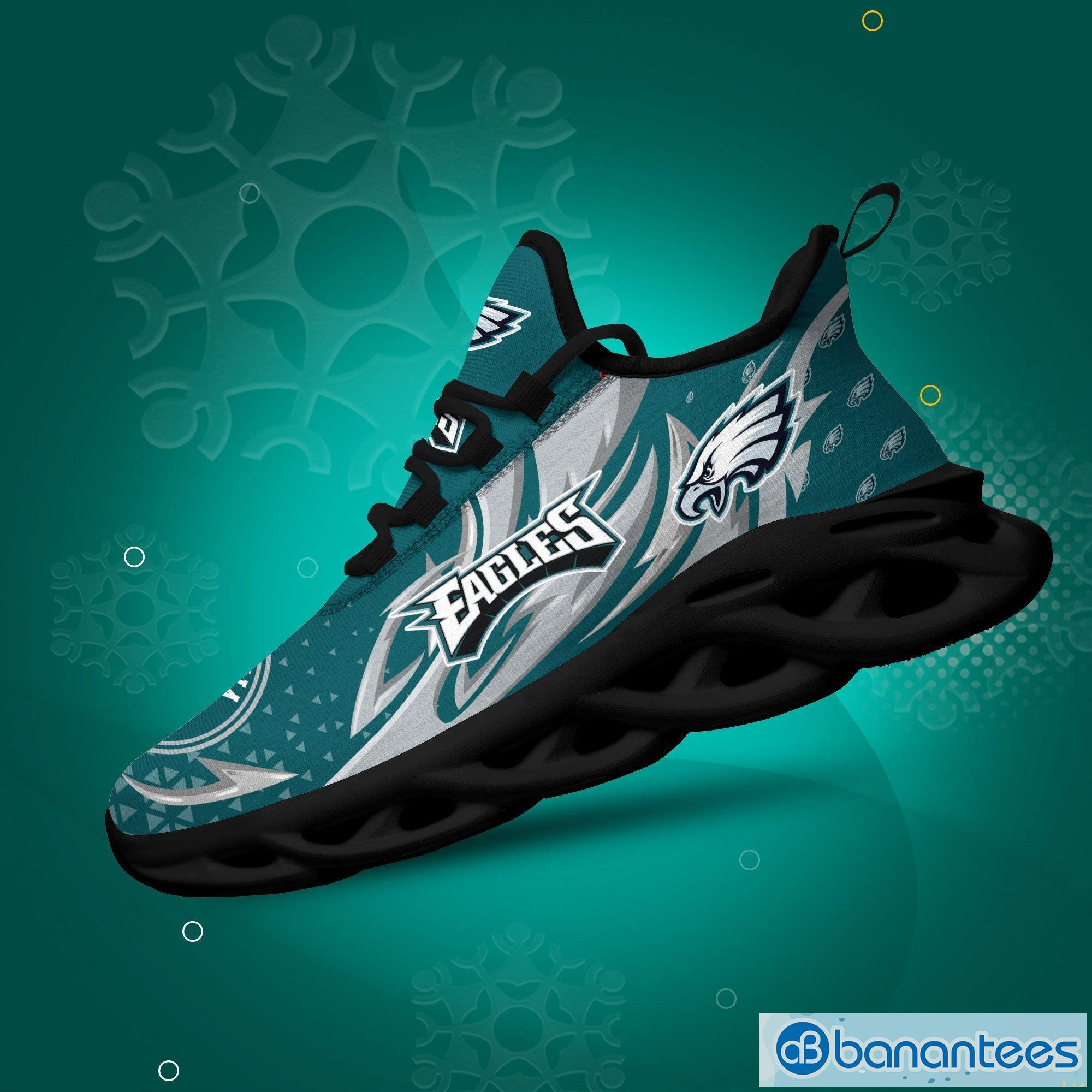 Philadelphia Eagles Logo Curve Line Running Sneaker Max Soul Shoes