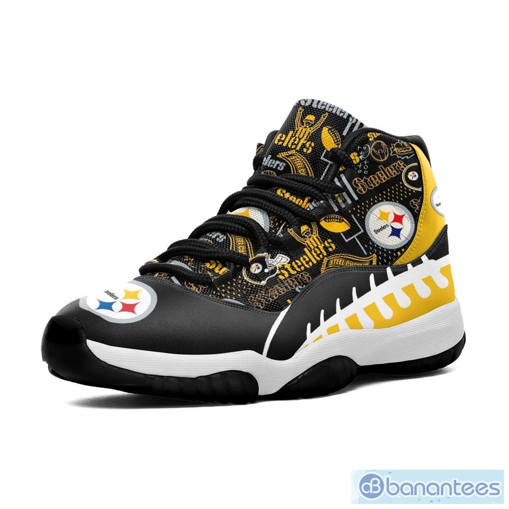 Pittsburgh Steelers Personalized Name NFL Air Jordan 4 Trending Sneaker  Special Gift For Fans