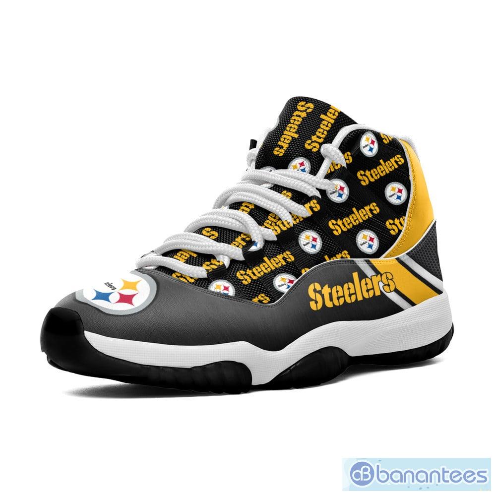 Pittsburgh Steelers Personalized Name NFL Air Jordan 4 Trending Sneaker  Special Gift For Fans