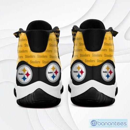 Pittsburgh Steelers Black Yellow Shoes Air Jordan 13 - Banantees