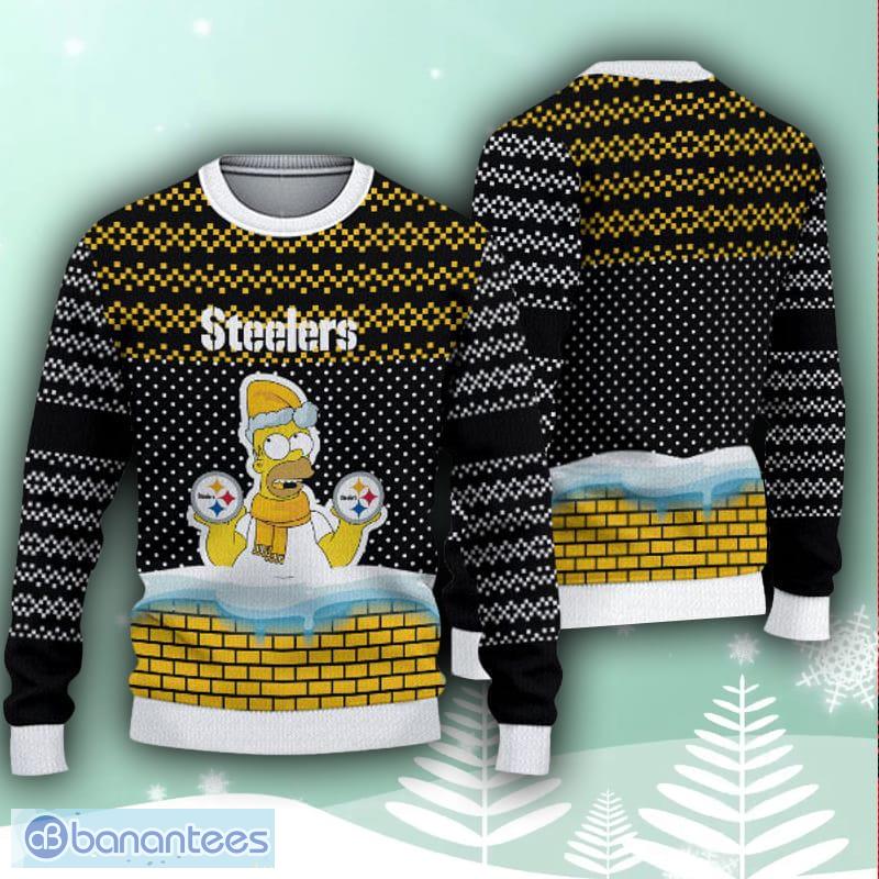 Pittsburgh Steelers Christmas Pattern 3D Men Knitted Sweater For Winter -  Banantees