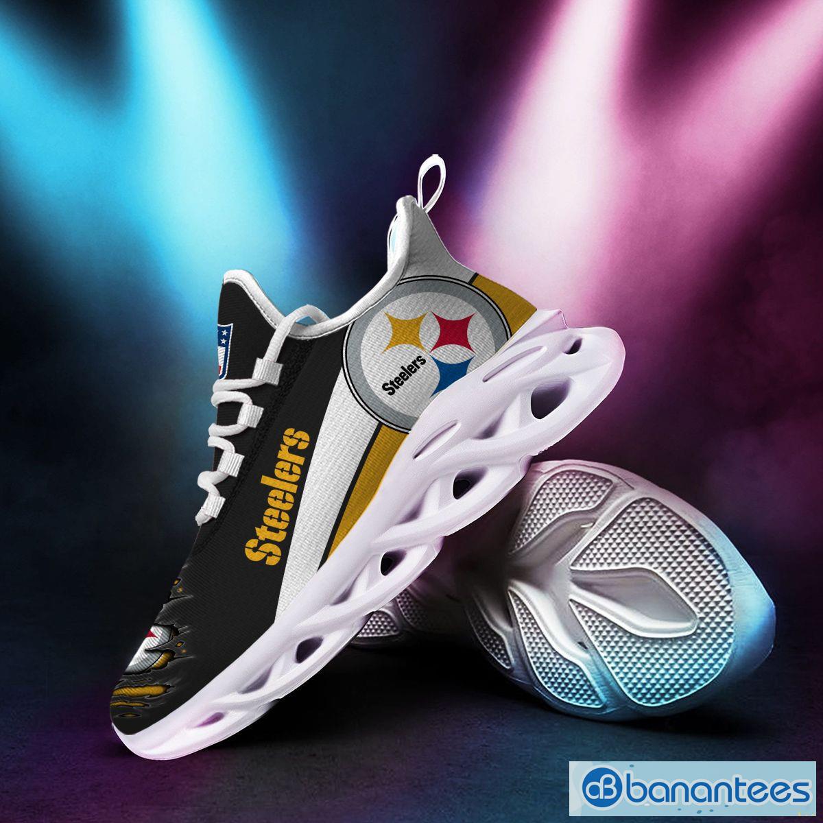 Pittsburgh Steelers Black Yellow Shoes Air Jordan 13 - Banantees