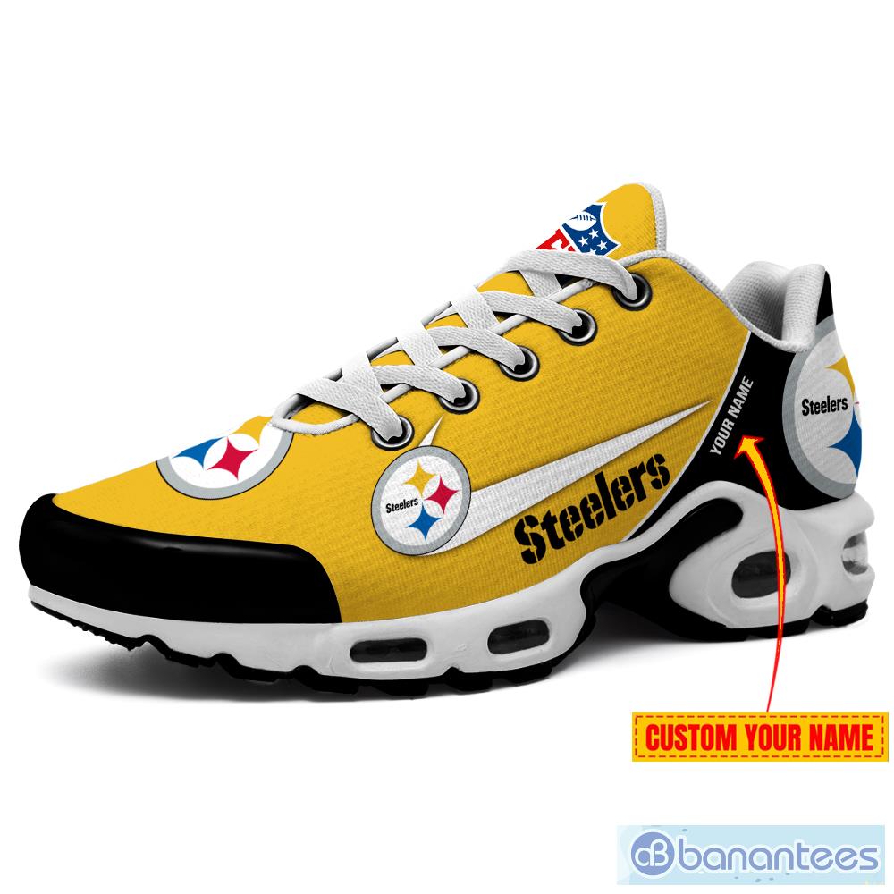 Pittsburgh Steelers Luxury NFL Team Sneakers Custom Name Air Cushion Shoes  For Fans - Banantees