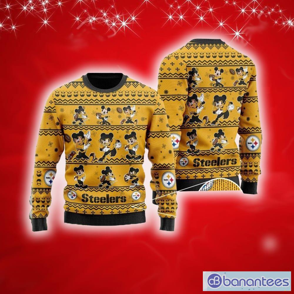 Pittsburgh Steelers Mickey Mouse Disney Ugly Christmas Sweater