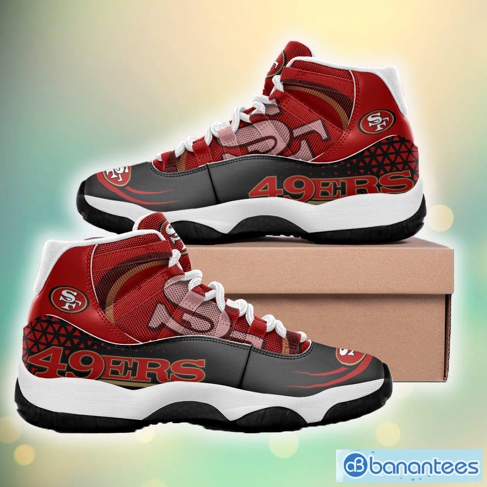 San Francisco 49ers NFL Custom Name Air Jordan 11 Sneakers Shoes