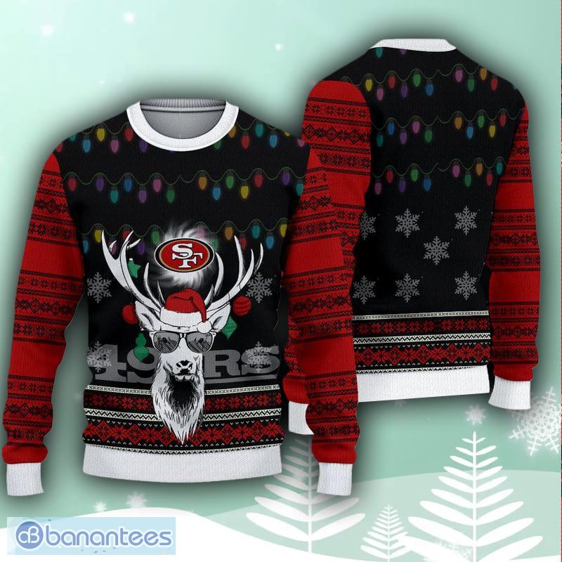 San Francisco 49ers Christmas Reindeer Ugly Christmas Sweater